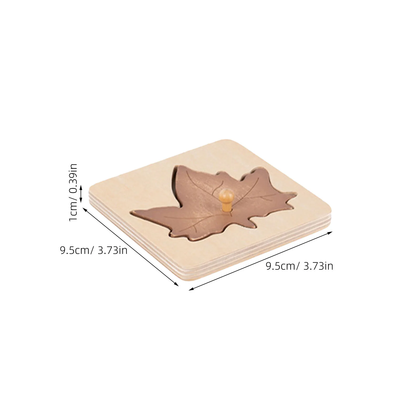 Puzzle feuilles en bois pour enfants, 4 pièces, jeu éducatif de reconnaissance des couleurs, apprentissage des tout-petits