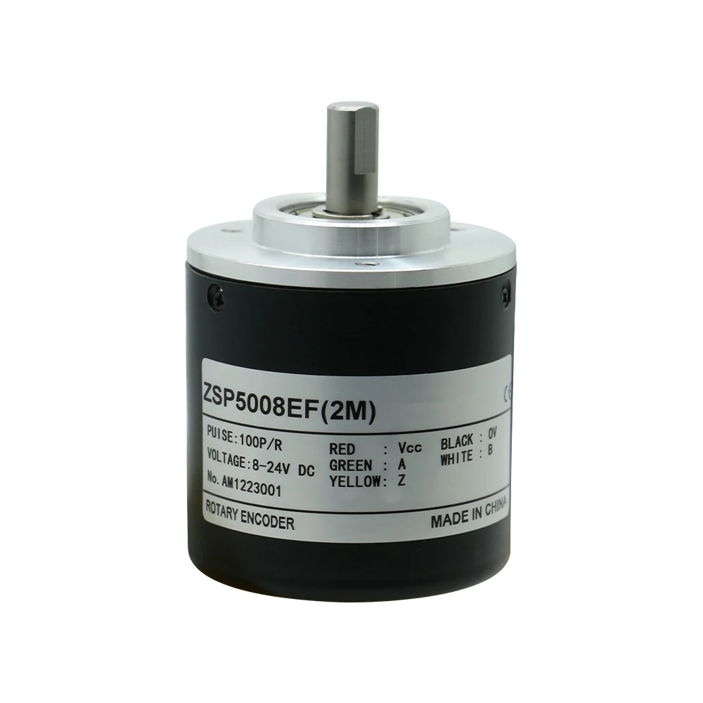 HLTNC ZSP5008EF Class IP54 incremental solid axis photoelectric rotary encoder can replace Omron E6B2-CWZ6 for cnc