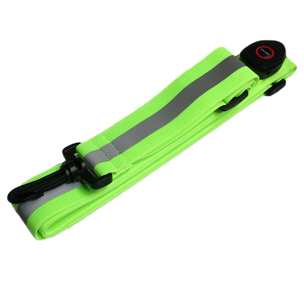 USB Rechargeable Adjustable LED Reflective Belt Cycling Reflective Running Gear Safety Reflective Running Gear for Night Running