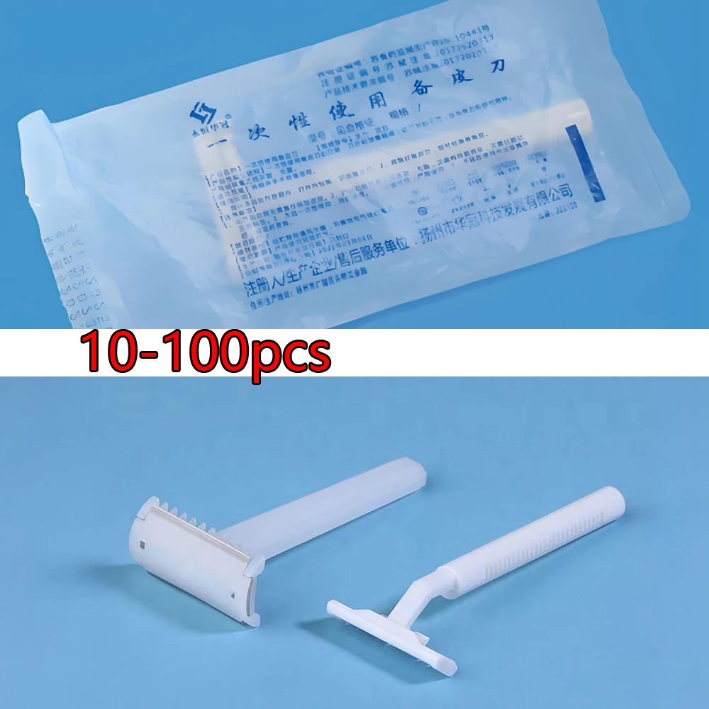 10-100Pcs Disposable Razors For Women Men's Sanitary Shaver 1 Or 2 Layer Sharp Stainless Blade Hair Remove Tool