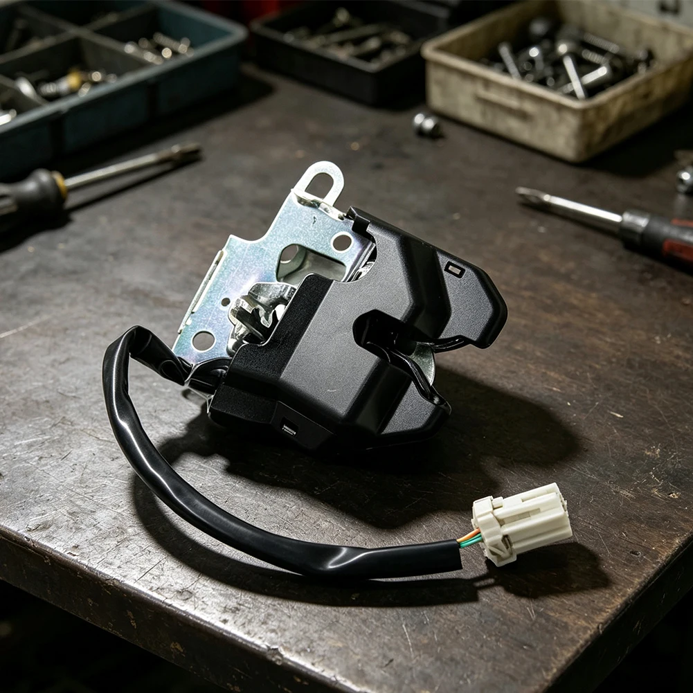 Trunk Lock Assembly Rear Door Latch For Auto Repair As Shown Practical Design Direct Replacement Part Metal Construction