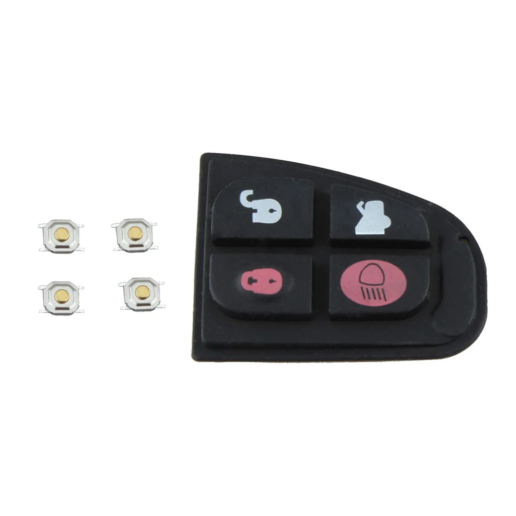 Remote Control Keychains Case 4 Buttons Rubber Pad for XF E S, Black Color