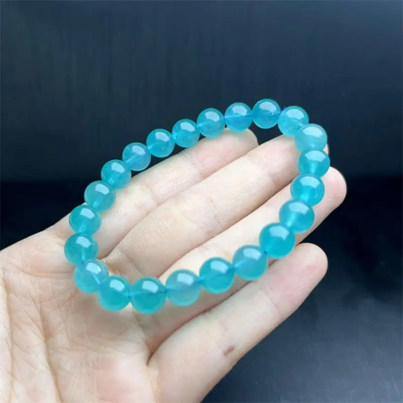 8MM Natural Amazonite Bracelet Handmade Crystal Quartz Jewelry Stretch Bangle Children Birthday Gift 1pcs