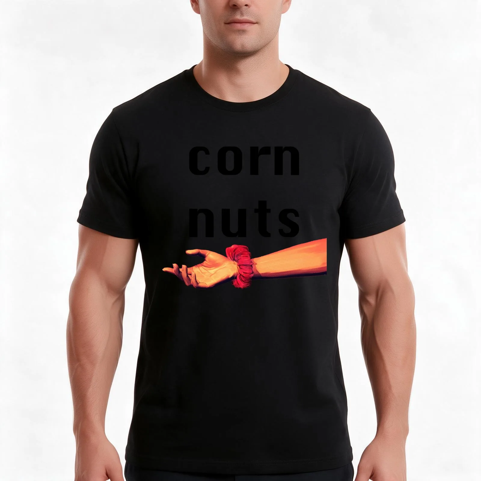 Corn Nuts T-Shirt, Summer Casual Cotton Tee, Oversized Streetwear Tops, Vintage Graphic Print, Loose Fit Short Sleeve
