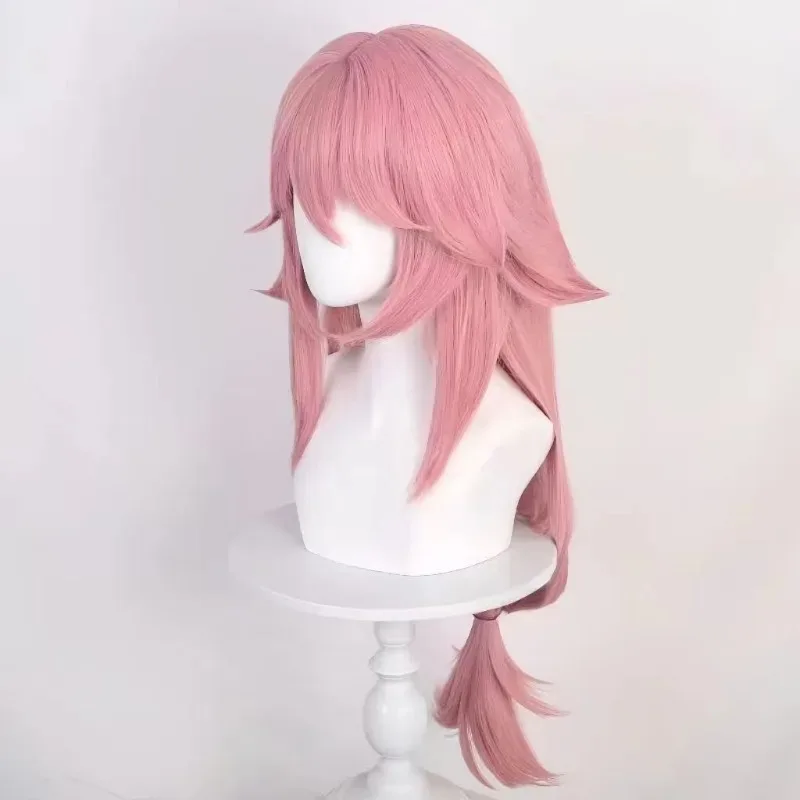 

Cosplay Yae Miko Synthetic Long Straight Anime Coser Cute Girl Heat Resistant Fiber High Quality Wig Hallowex;3,v'9.e;7'