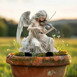 Fairy Bohemian Style Courtyard Plaque Ornament Enchanting Green Fairy Dragon Garden Potted Decoration Children Birthday Gift