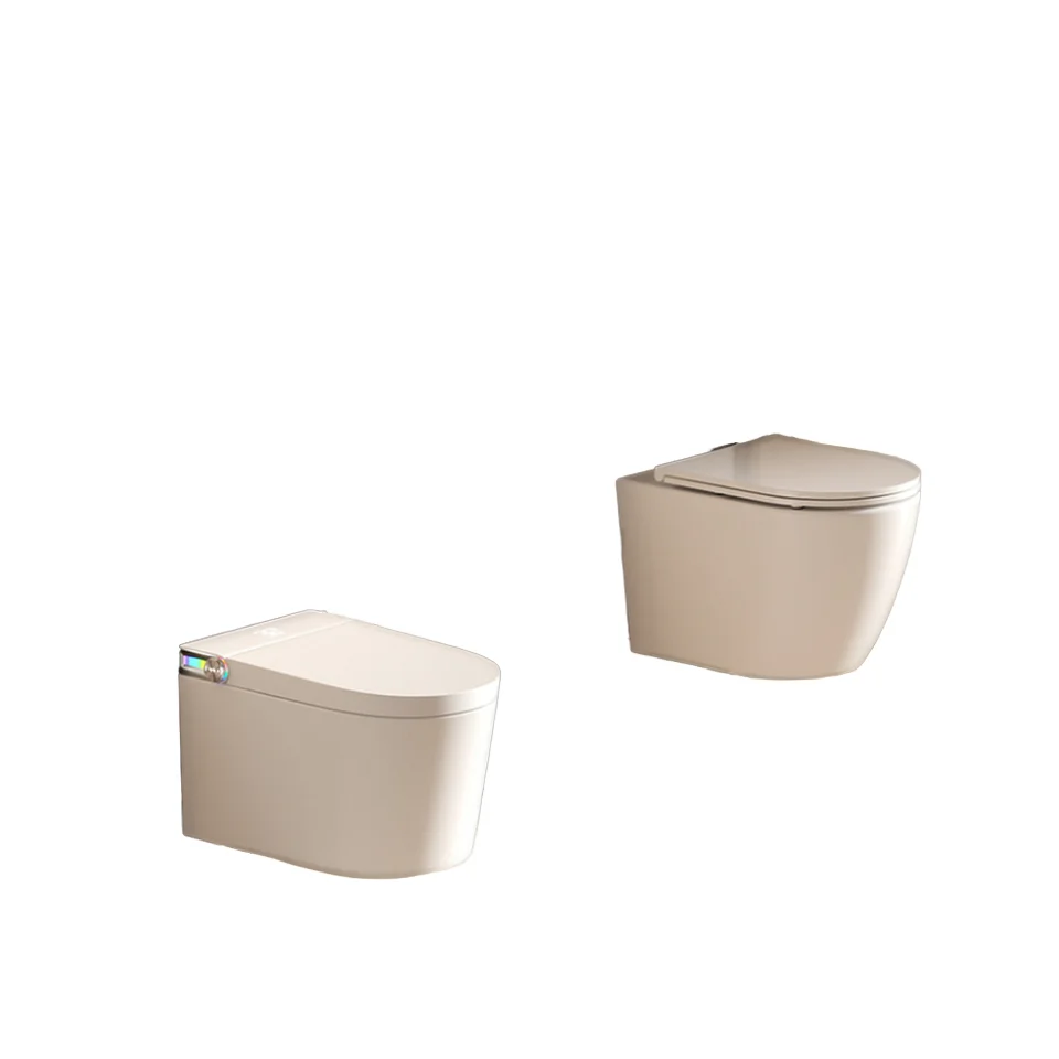 Wall-Mounted Smart Toilet with Inbuilt Tank Watermark Elongated Bowl Remote Control & Seat Heating Gravity Flushing