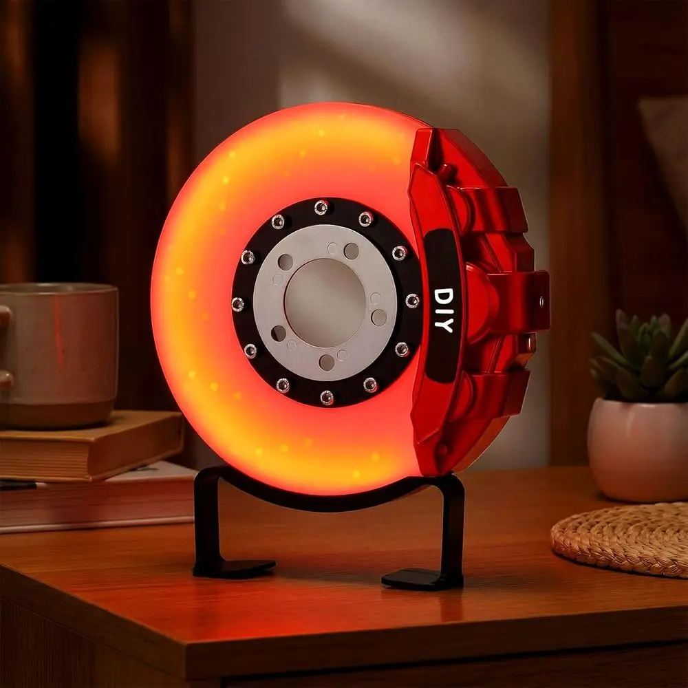 

Gits or Car Guys - Brake Disc LED Rechargeable Night Light Ambient Lamp with Touch Switch - Car Lovers Enthusiast Mechanic Valen