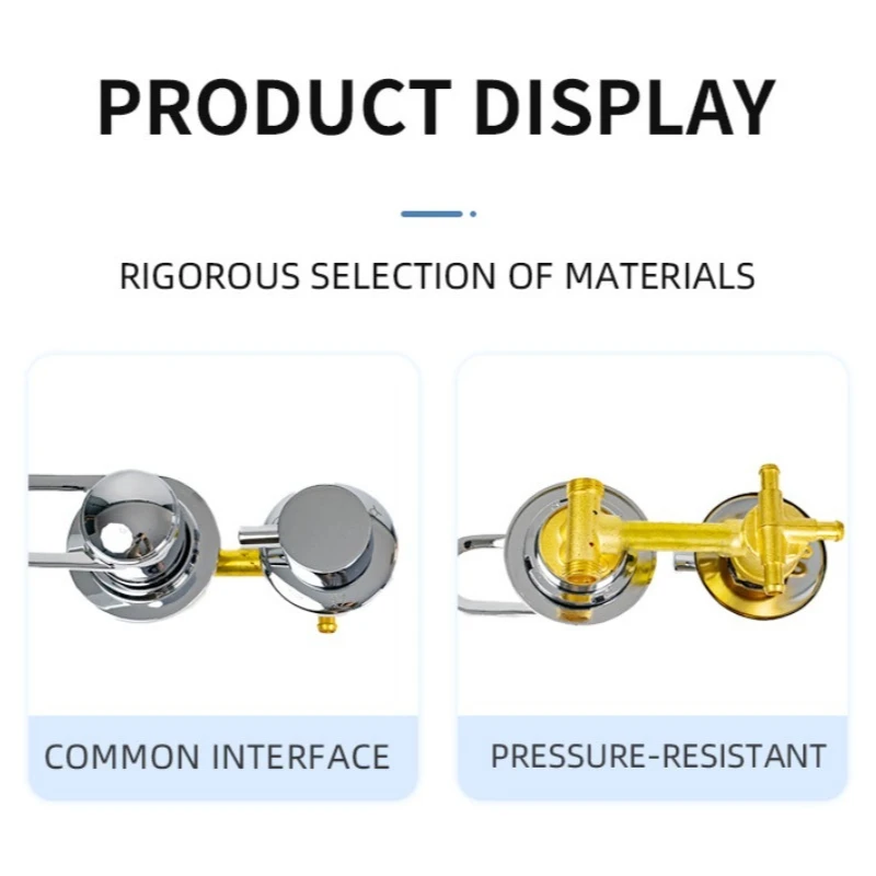 2/3/4/5 Ways Water Outlet Screw Thread Center Distance 10cm 12.5cm Mixing Valve Brass Bathroom Shower Mixer Faucet Tap Cabin