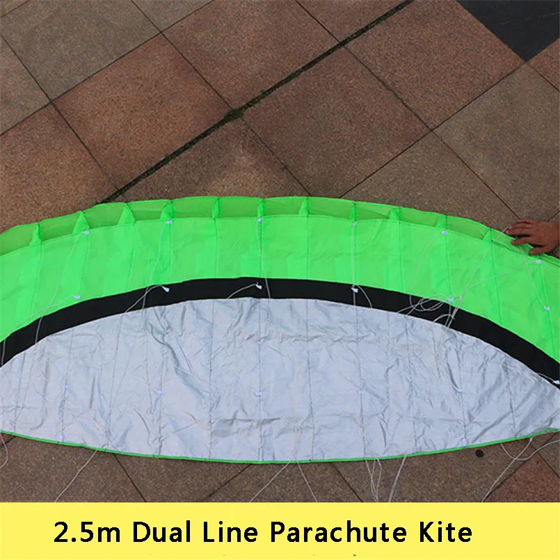 2.5M Dual-Line Stunt Power Kite Soft Kite Parachute Kite Professionele Gratis Vlucht Paragliding Opblaasbare Outdoor Speelgoed Vlieger