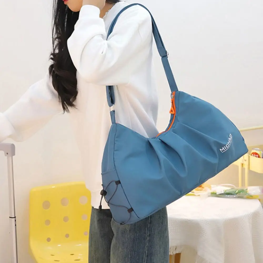 

Large Capacity Swimming Storage Bag Waterproof Pure Color Yoga Satchel Bag Adjustable Strap Crossbody Sports Fitness Bag Unisex