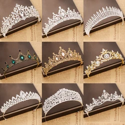 Trendy woman Crystal Crowns Tiara Wedding Hair Accessories Crown Bridal Tiaras And Crowns Hair Jewelry Wedding Hair Ornaments