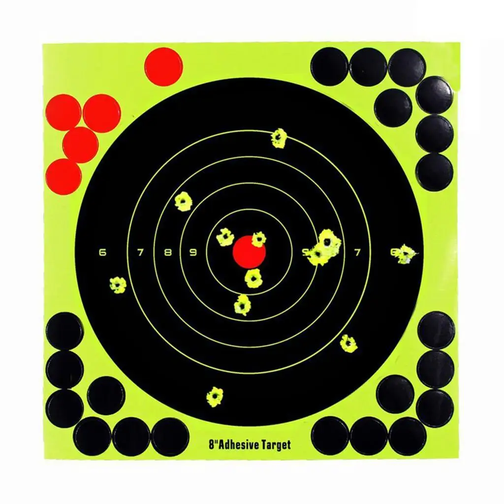 Round Splash Target Sticker Self Adhesive 8 Inch Shooting Paper Reactive for Accessory Hunting Accessories