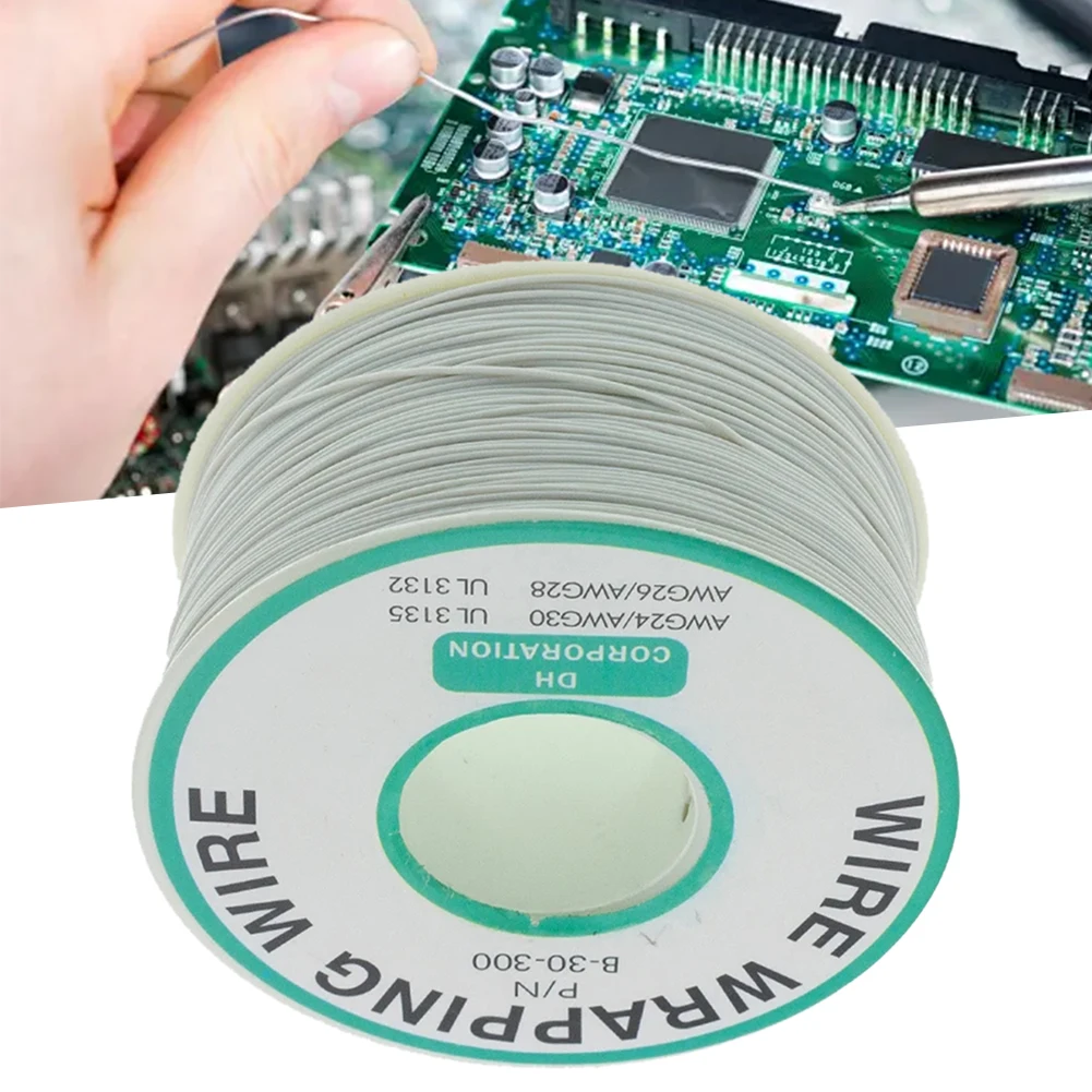 250M 30AWG kawat elektronik kabel Solid tembaga timah kabel Jumper PCB inti tunggal kabel B-30-1000 untuk Uji Elektronik