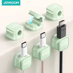 Colorful 3/6PCS Magnetic Cable Clips Cable Smooth Adjustable Cord Holder Under Desk Cable Management Wire Keeper Cable Organizer