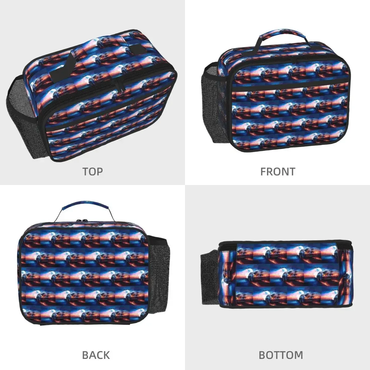 Back To The Future Delorean Time Machine Insulated Lunch Bag for Women Office Cooler Thermal Food Box Tote Lunch Boxes Container