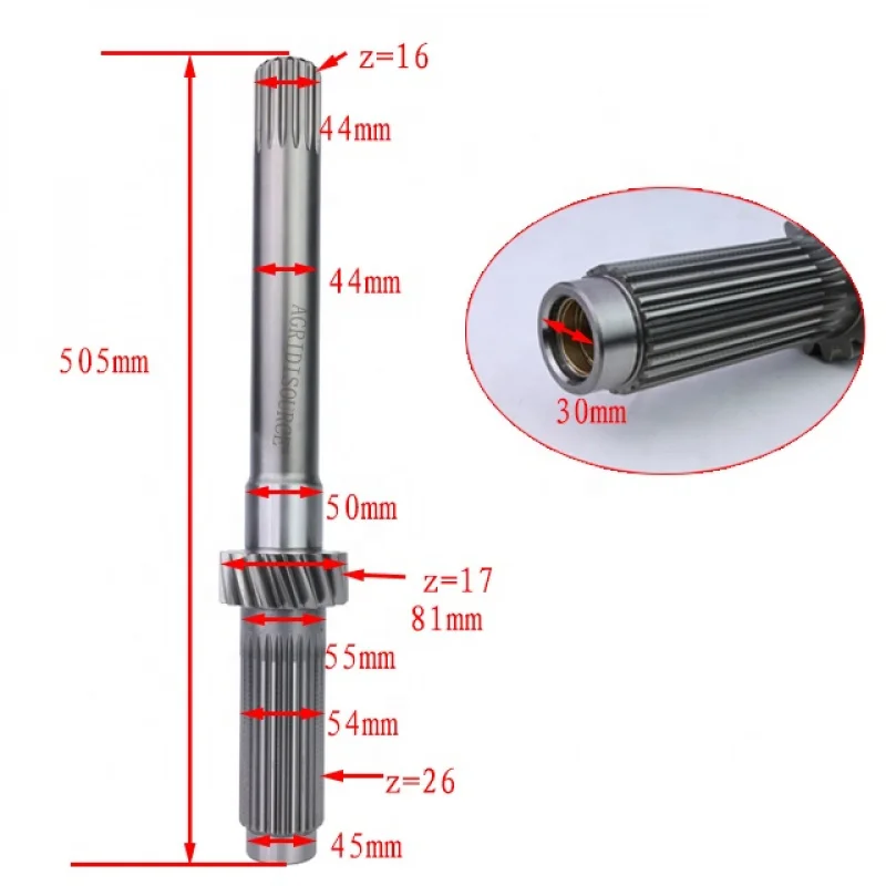 Long life：TF1004.372B.1 Input shaft Assembly For Foton Lovol agricultural machinery & equipment Farm Tractors