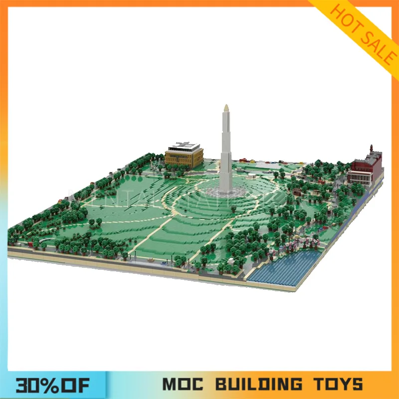 16240PCS Customized MOC Washington Monument Grounds Building Blocks Technology Bricks DIY Creative Assembly Toys Holiday Gifts