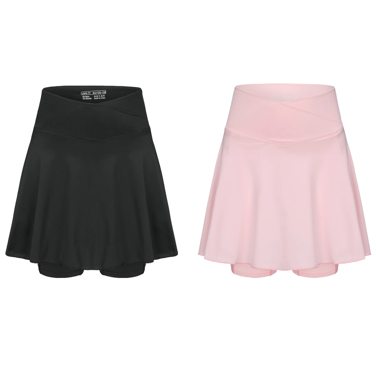 تنورة شورت رياضية للتنس للبنات مع جيوب جانبية وخصر مرتفع – ملابس نشاط للفتيات والأطفال والمراهقين