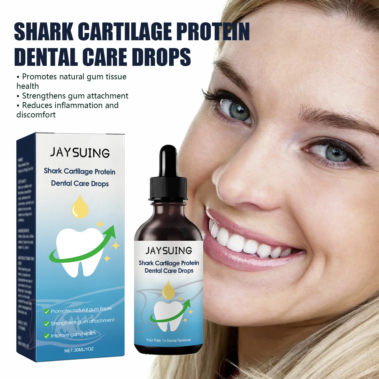 

Dental care drops for deep cleaning of tartar gum swelling and pain and gum protection