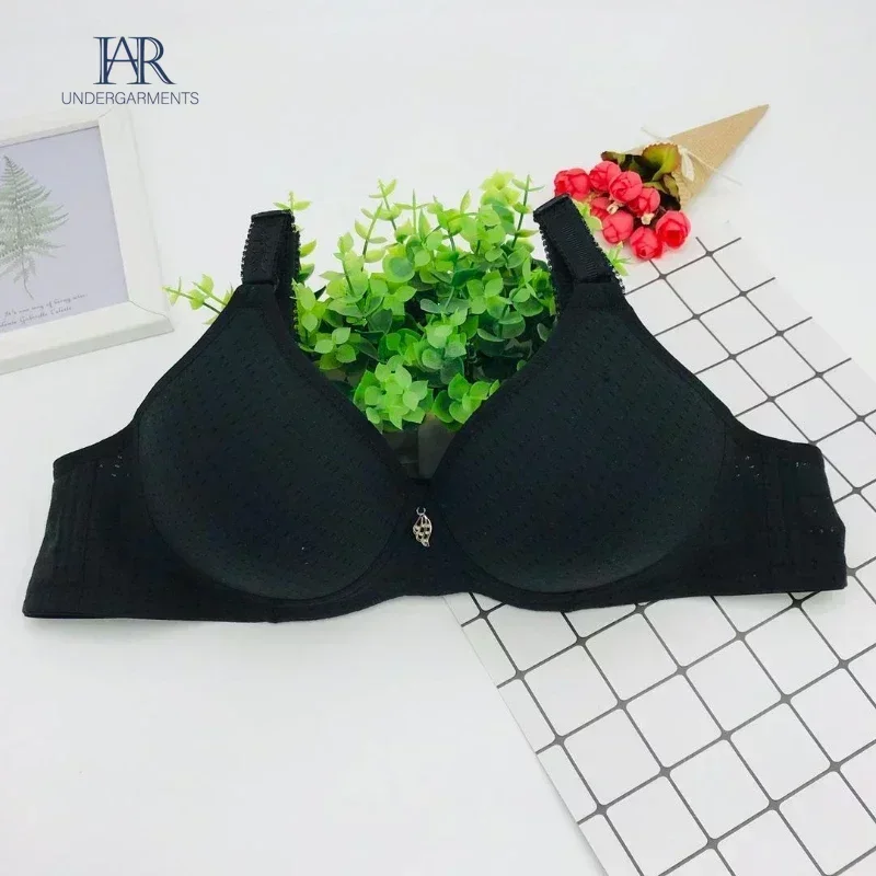 Mom\'s Steel Rimless Bra Large Soft Cotton Cups  Bamboo Charcoal Medium and Old Age Thin Cotton Bra Plus Size Elderly Underwear