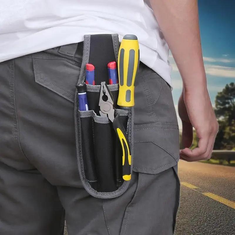 Comprehensive Tool Belt, Electrician Pocket Storage, Compact Tool Bag, Screwdriver Kit Carrier, Service Pouch