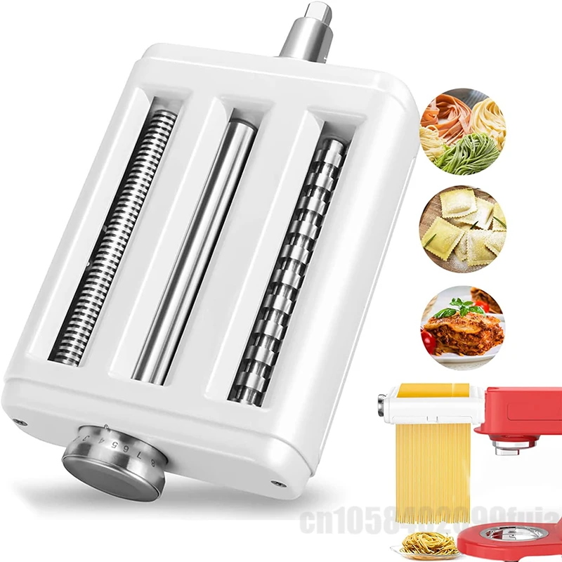 

Pasta Roller Fettuccine Spaghetti Cutter Noodle Maker Mixers for KitchenAid Stand KA Kitchen Aid Cleaning Brush Attachments Set