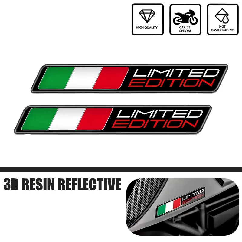 

3D наклейка на мотоцикл, наклейки с флагом Италии, ограниченная серия, чехол для наклейки для Aprilia Ducati piaggio vespa Accosato, наклейка