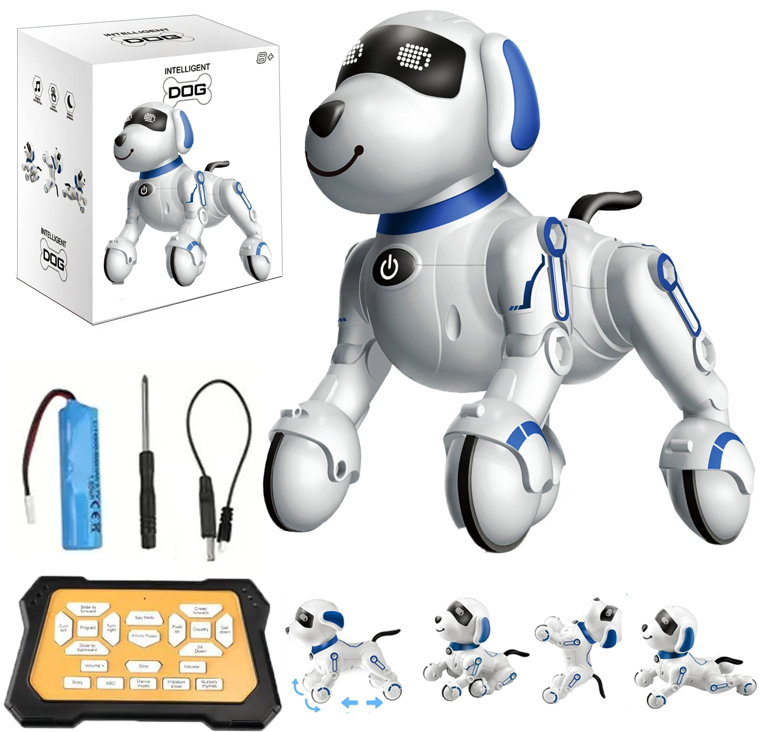 Smart Machine Dog Companion - Elektronische huisdierrobot met zang-, dans- en stuntfuncties voor vroeg onderwijs, kerstcadeau