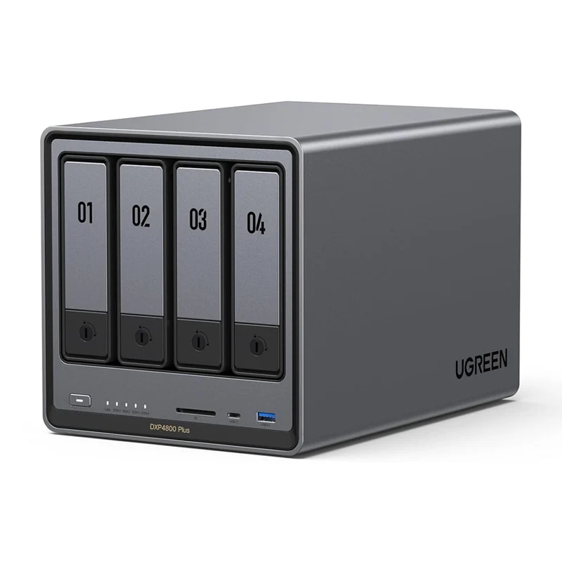 

NASync DXP4800 Plus 4 Bay Desktop NAS Pentium Gold 8505 5 Core CPU 16GB 32GB RAM Network Attached Storage