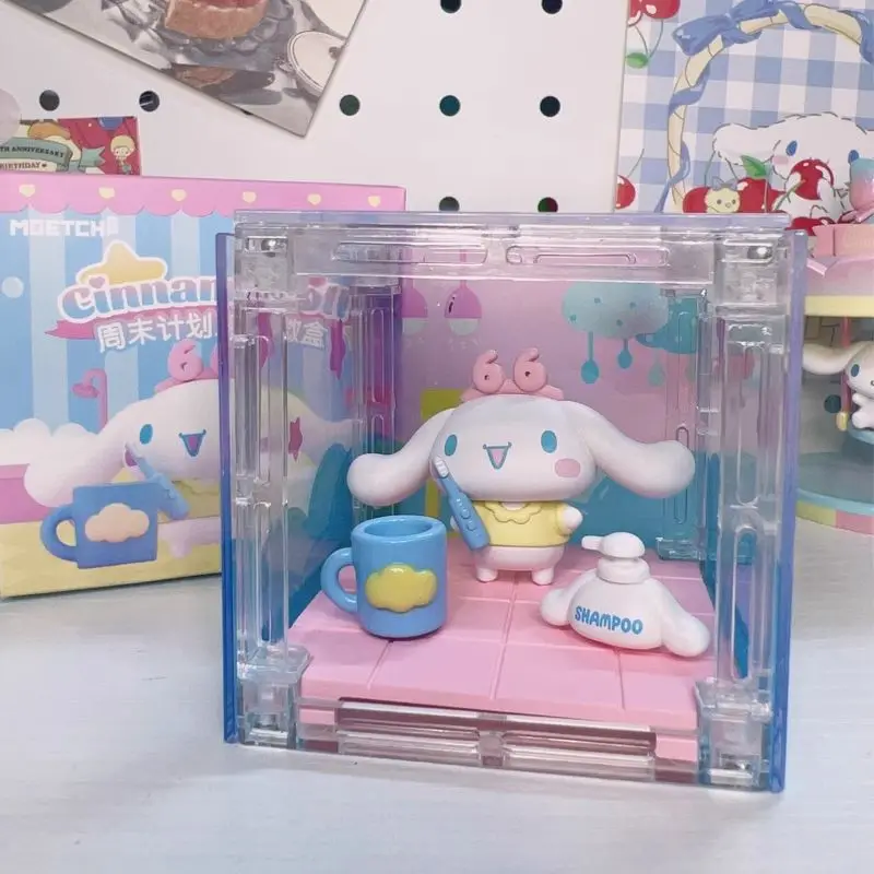 

Оригинальный новый продукт Sanrio Cinnamoroll, миниатюрная серия для летних выходных, украшения ручной работы, праздничные подарки, куклы