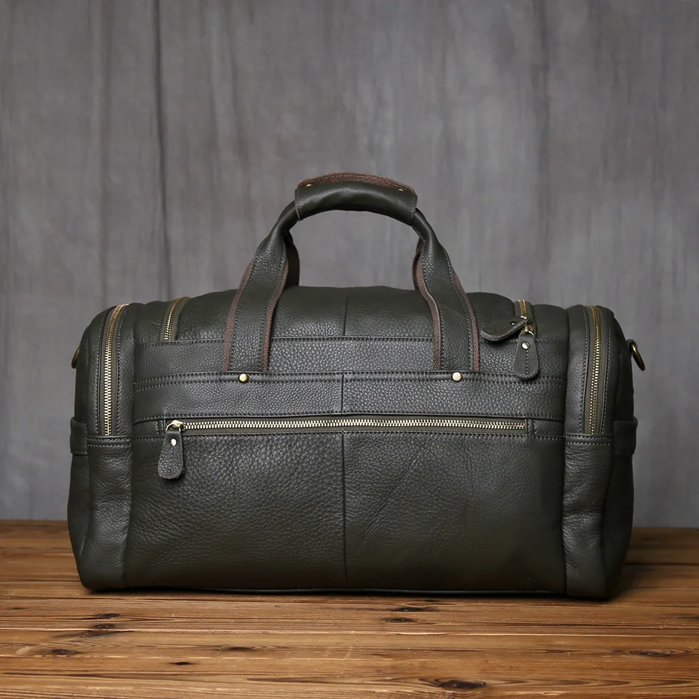 NZPJ Retro Herren Handgepäcktasche Leder Reisetasche Oberschicht Rindsleder Große Kapazität One Shoulder Messenger Bag Lässiger Laptop – Detail 30