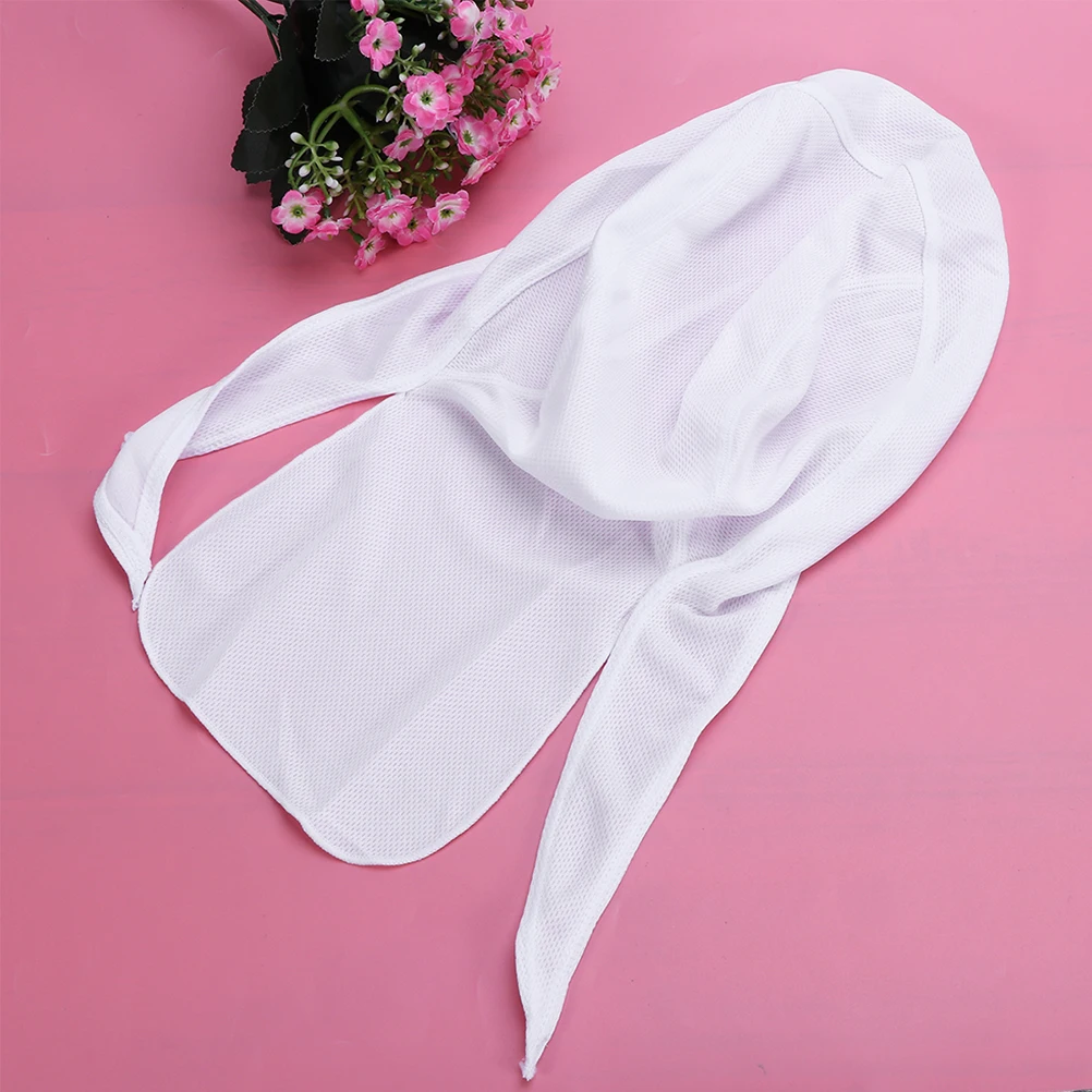 

2 PCS Classic Cycling Cap Sports Hat Turban Sun Protection White Quick-dry Wrap