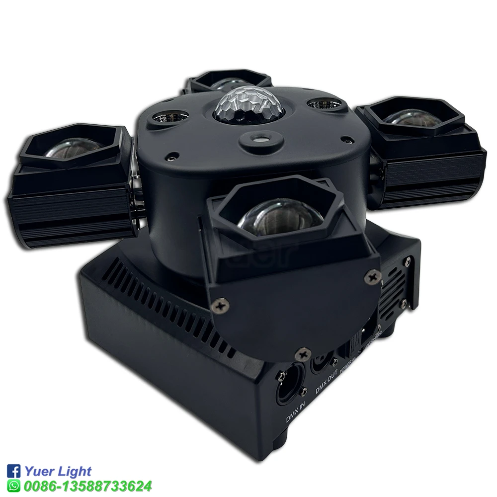 Imagem -05 - Led Moving Head Light Beam Laser Strobe Padrão 4in Rgbw Magic Ball Projeção dj Disco Festa de Casamento Cabeças 4x15w Pcs por Lote