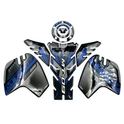 Motorcycle 3D Fuel Tank Cap Tank Pad Anti Slip Traction Protection Sticker Decals For Yamaha MT09 MT 09 2014 2015 2016 2017-2022