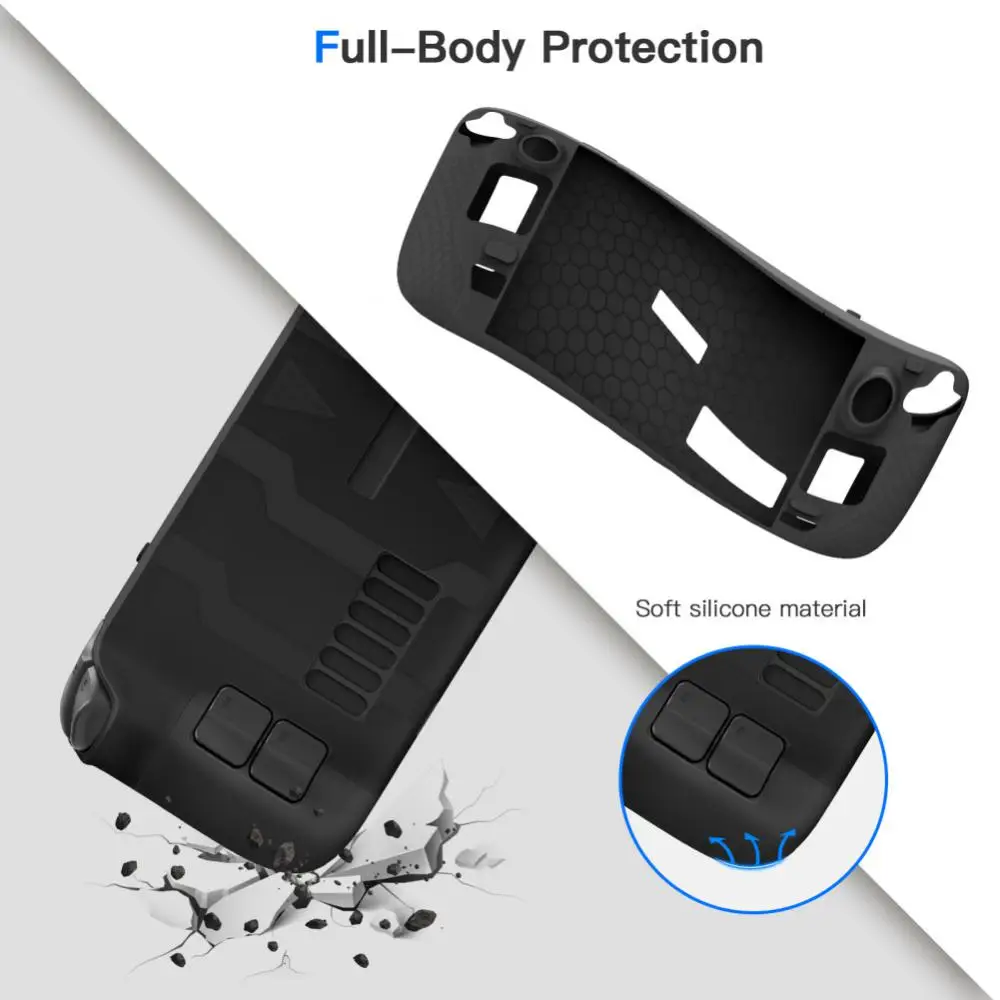 For Steam Deck Soft Protective Case Shock-Absorption Non-Slip Full Protection Protective Shell For Steam Deck Game Console