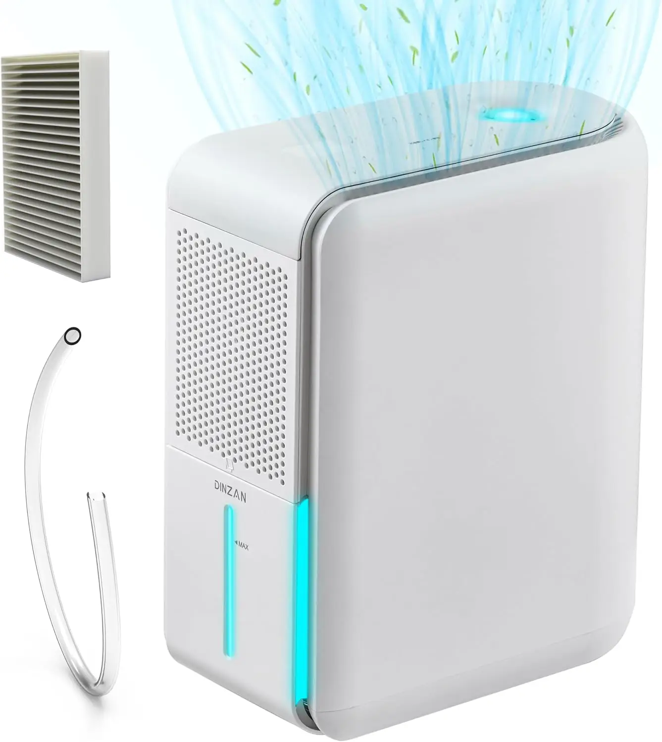 

Осушитель воздуха, увлажнитель и аромадиффузор 3-в-1 - 39 унций, тихий режим 27 дБ для спальни/ванной/подвала (350 кв. футов)