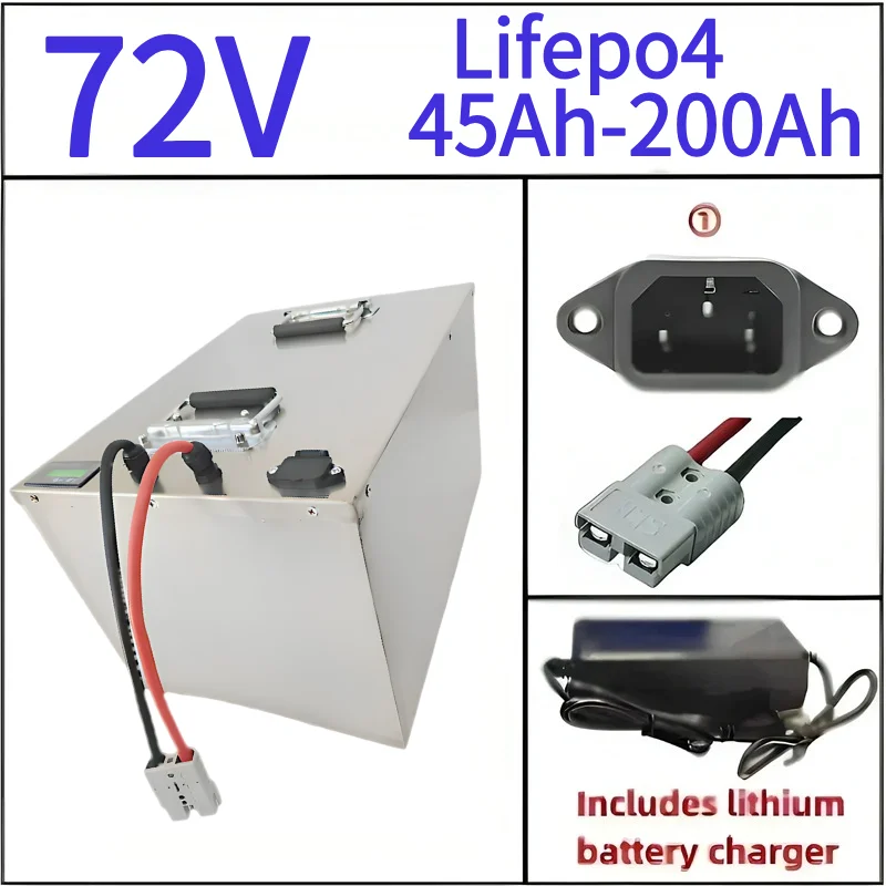 

LifePo4 Lithium Battery 72V 50Ah-200Ah for Golf Cart Electric Vehicle with Charger High Capacity 60AH 80AH 100AH 120AH 150AH 200