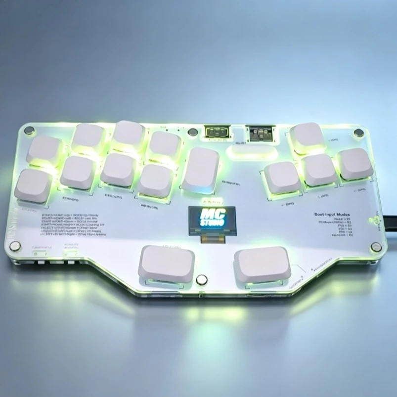 Mixbox Right Hand Combat Wired Keyboard Custom Low Switch Hot-swap Arcade Game Joystick PS RGB Mechanical Ergonomics Keyboard