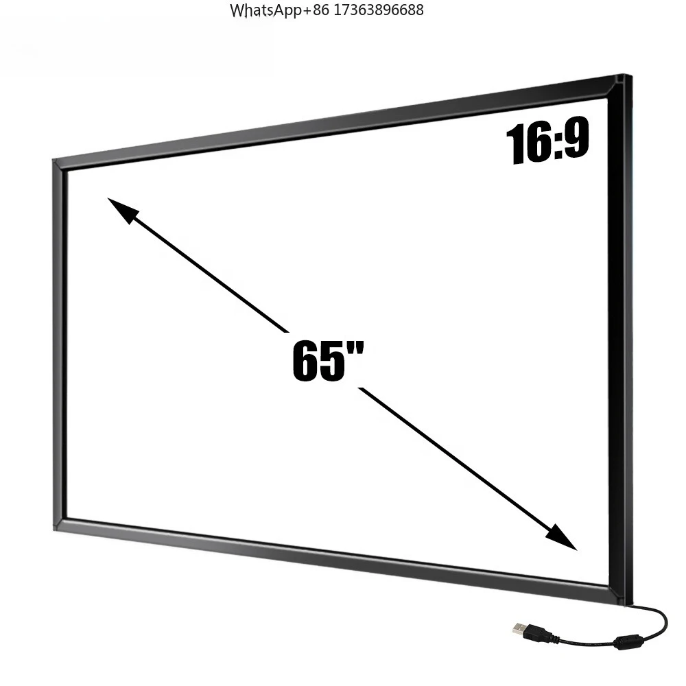 YCLTOUCH 65 Inch Ir Multi Touch Frame Overlay Kits Ir Touch Sensor Frame with 20points