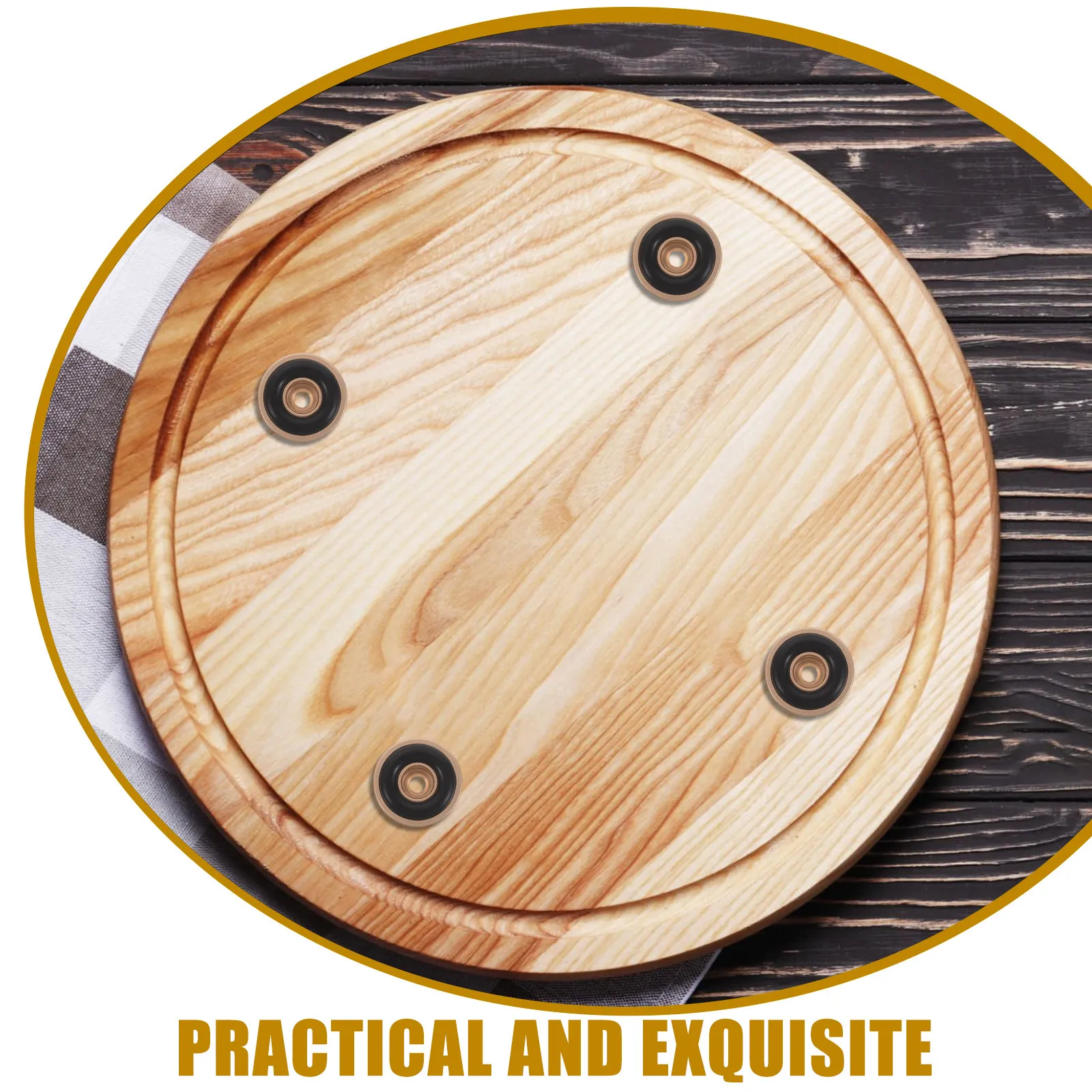 4Pcs Anti Slip Cutting Board Feet Rubber Pads Non Slip Legs for Wood Chopping Serving Tray Boards Sturdy Kitchen Stability