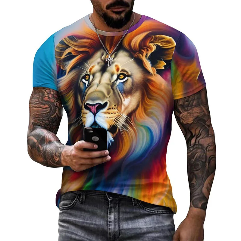 

Animal Wolf Eagle Graphic T Shirts Fashion Tiger 3D Printed T Shirt For Men Casual Streetwear Ropa Hombre Oversized Women Tops