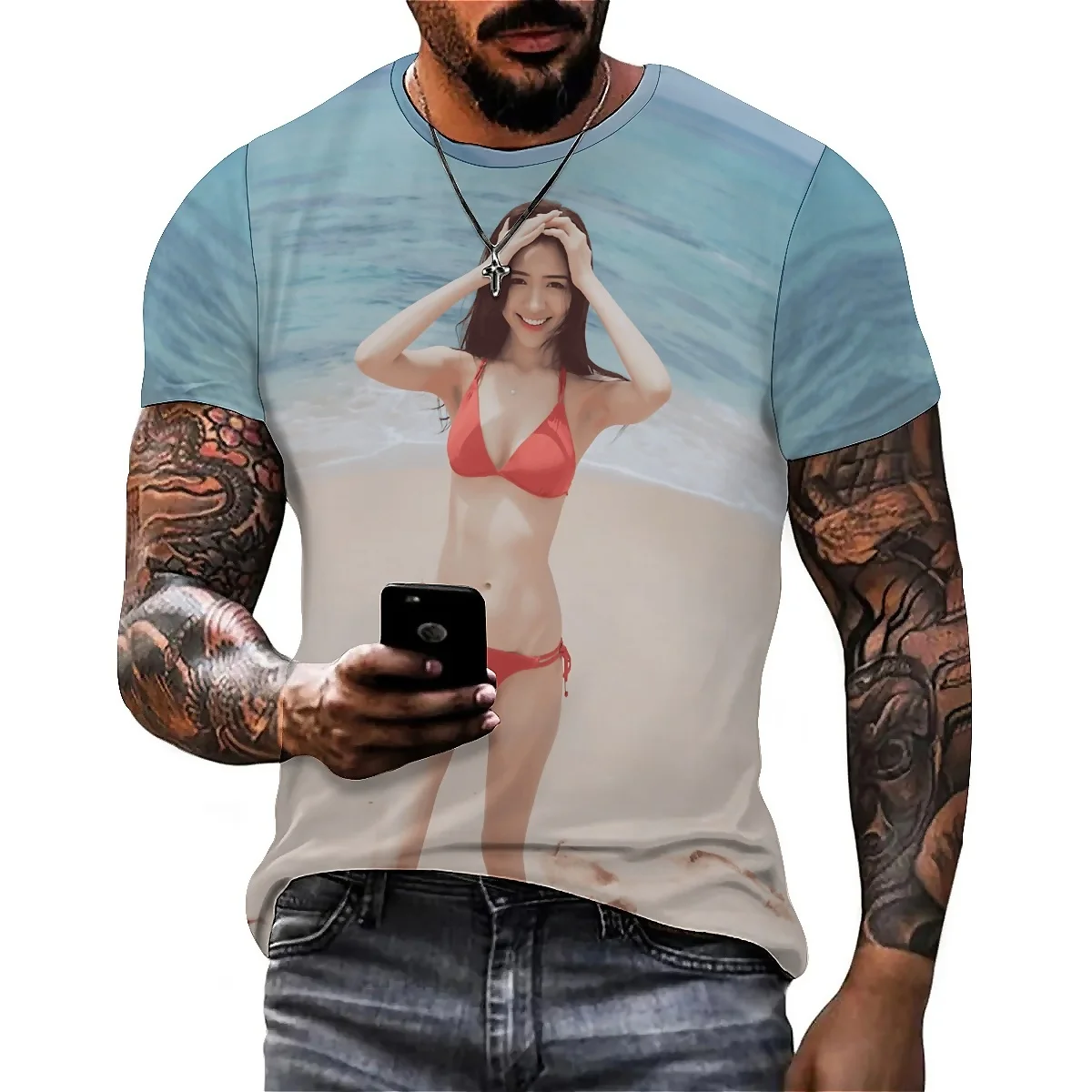 

Men's 3D Printed Short Sleeve T-Shirt - Designer New Outdoor Sports, 3D High-Quality Printing