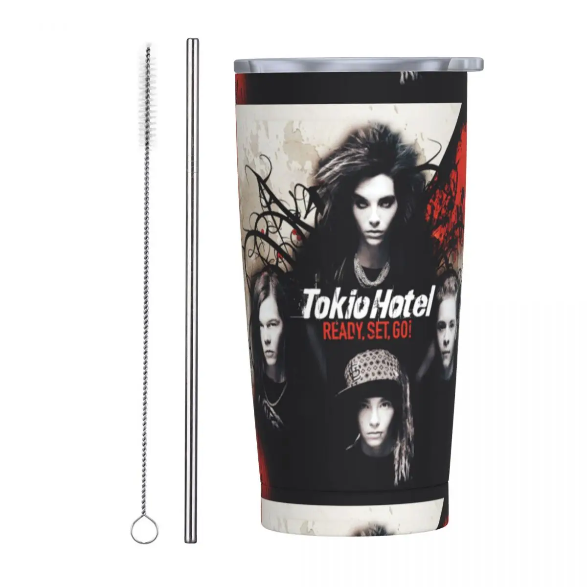 Stainless Steel Tumbler T-Tokio Hotel Thermal Cups Pop Music Concert Keep Heat Cold Drink Car Mugs Custom Water Bottle