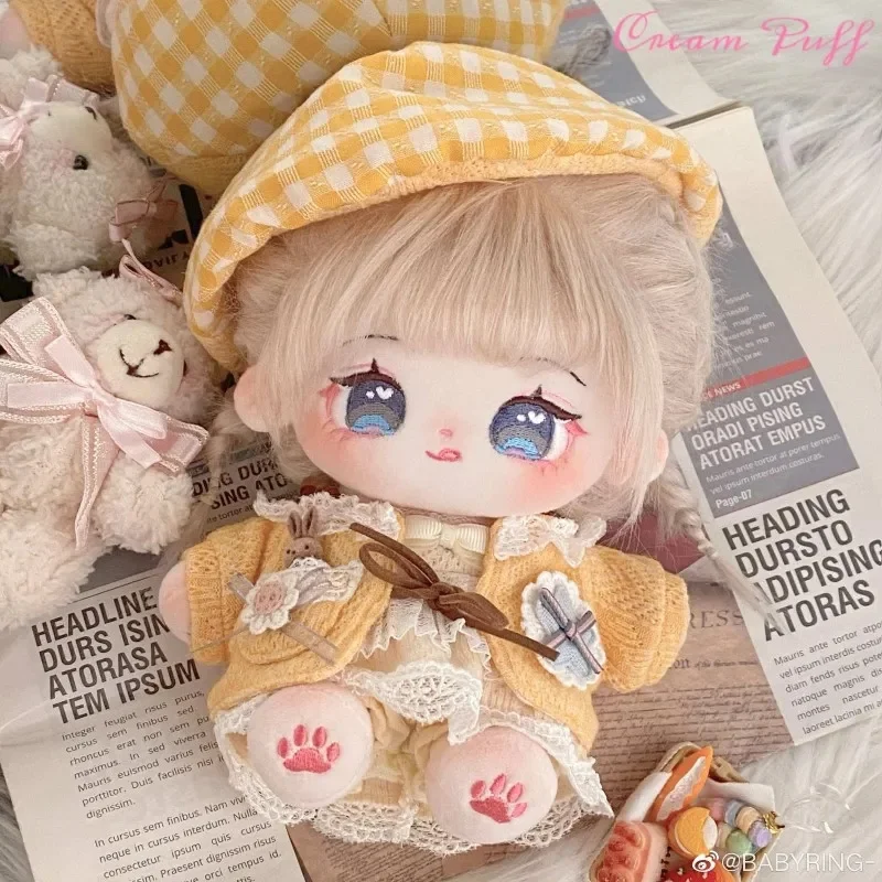 

Doll Clothes for 20cm Idol Dolls Accessories Plush Doll's Clothing Cute Plush Bear Suit Stuffed Toy Dolls Outfit Handmade