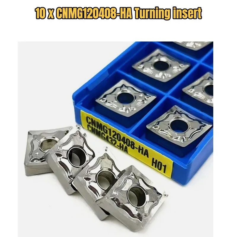 

10pcs CNMG120408-HA CNMG432 Cemented Carbide Turn Insert For Aluminum Metalworking Tool Accessory In Stock