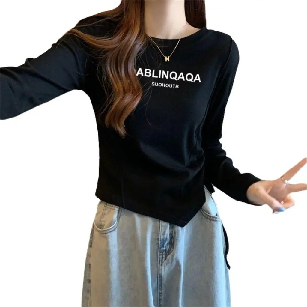 

Women's T-Shirt Autumn Summer Casual Cotton Short Sleeve round Neck Print Top for Streetwear