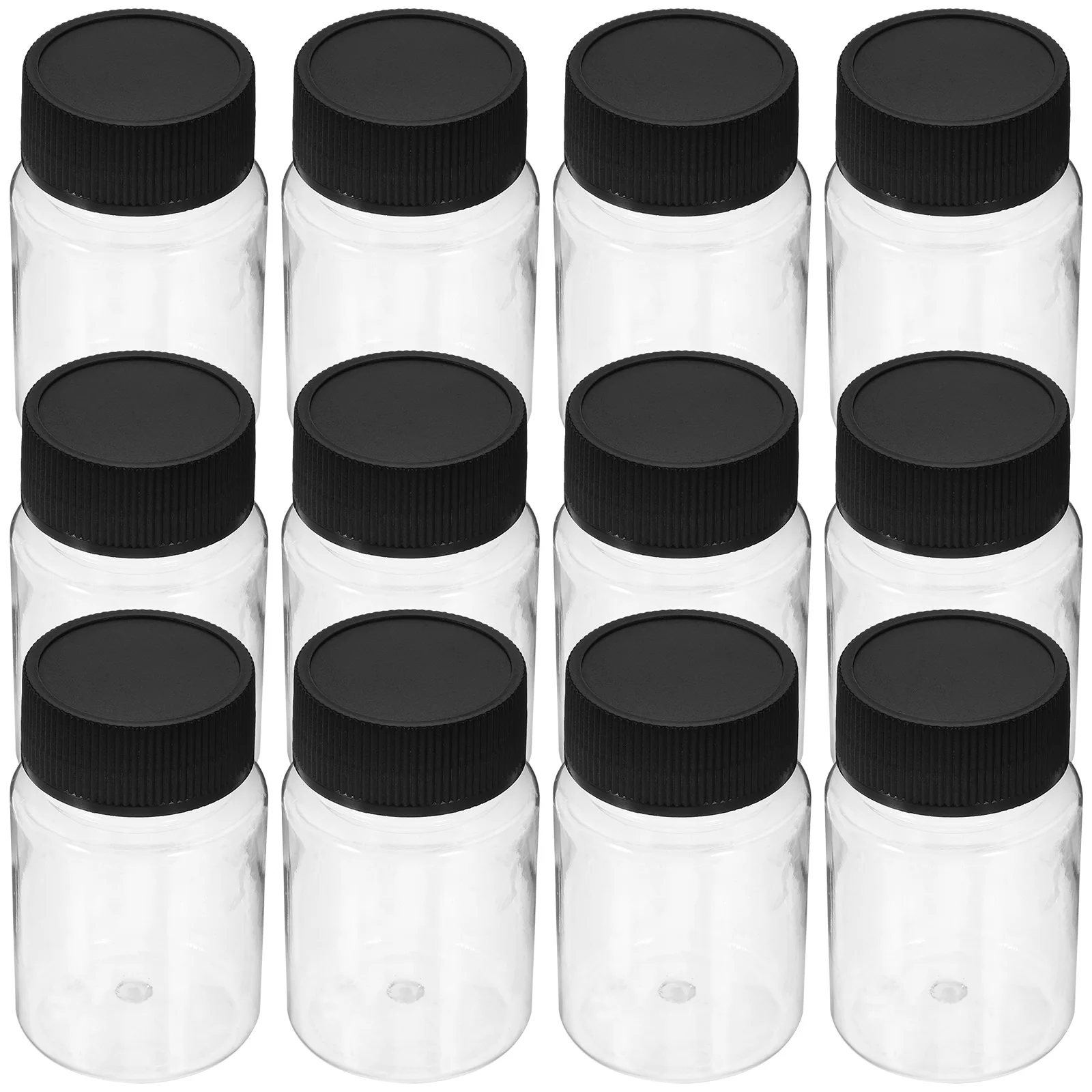 

12pcs 12 Plastic Sampling Bottles 50ml Wide Mouth Leak Proof Vials for Labs Home Travel Industry Alcohol Water