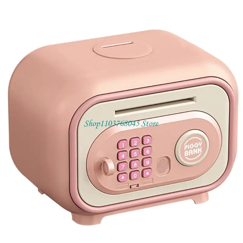R53F Piggy Banks,Electronic Money Box with Fingerprint Password Unlocking Simulation