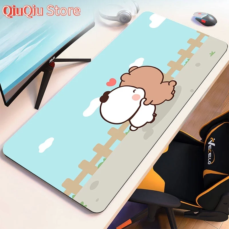Kawaii большой коврик для мыши в стиле аниме Bubu Dudu Rak для ПК, игровой коврик для мыши